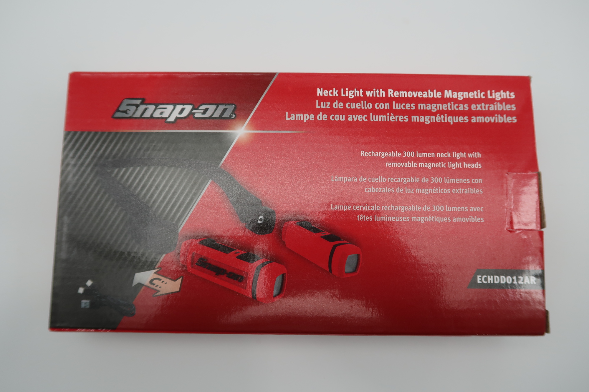 SNAP-ON NECK LIGHT WITH REMOVEABLE MAGNETIC LIGHTS - AS NEW 