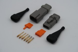 3 PIN DTM KIT WITH HEATSHRINK GLAND DTM RUBBER BOOT SPEC 1