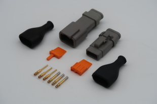 3 PIN DTM KIT WITH HEATSHRINK GLAND DTM RUBBER BOOT SPEC 2