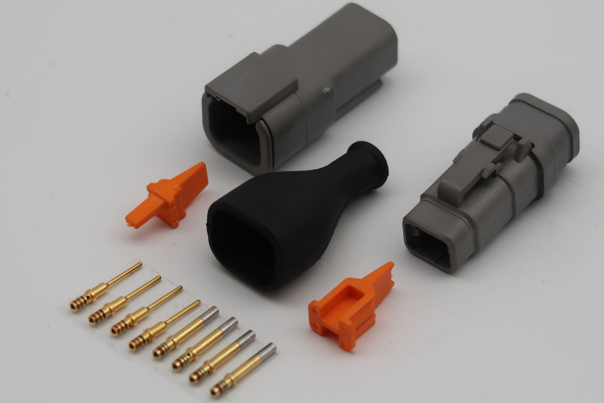 4 PIN DTM KIT WITH HEATSHRINK GLAND DTM RUBBER BOOT SPEC 2