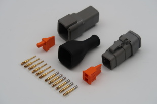 6 PIN DTM KIT WITH HEATSHRINK GLAND DTM RUBBER BOOT SPEC 2