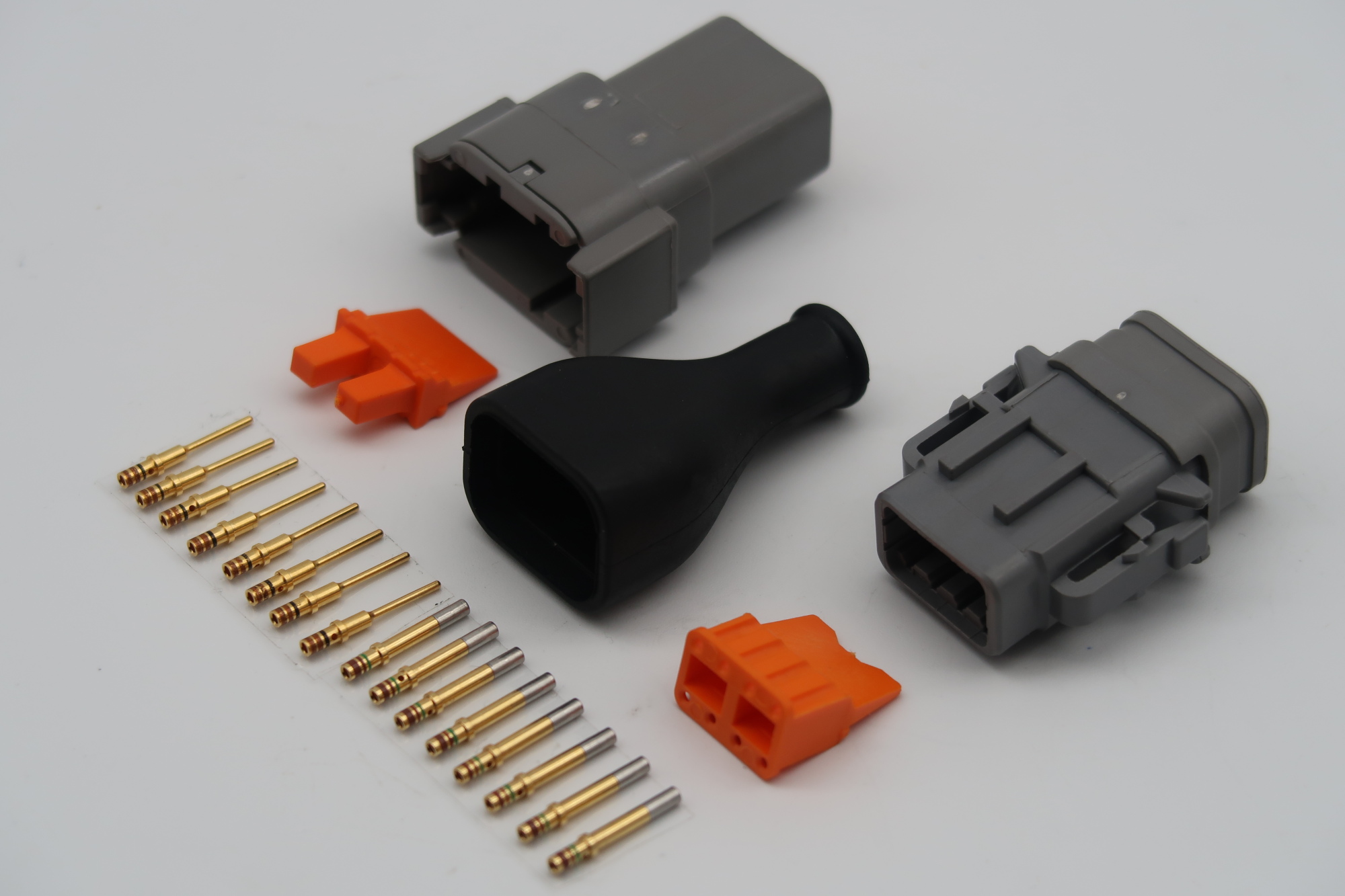8 PIN DTM KIT WITH HEATSHRINK GLAND DTM RUBBER BOOT SPEC 2