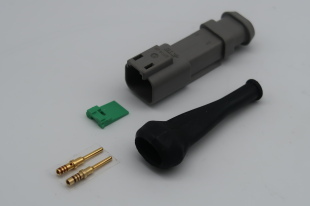 DT04-2P-E008 WITH 2 PIN RUBBER AMP BOOT