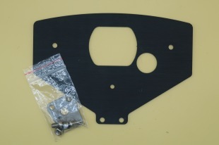 ANODISED BLACK ALUMINIUM SWITCH PLATE TO FIT C127 WITH MOUNTING BRACKET